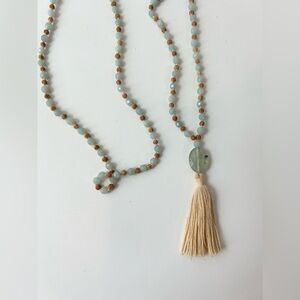 Mala necklace. Semi precious faceted stones